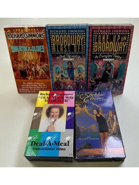 Richard Simmons Home Exercise VHS Lot of  5Sweatin to the Oldies Stretchin